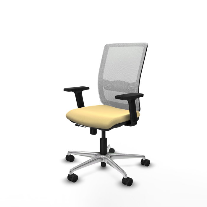 PIQUERAS Y CRESPO Silla de oficina Haches con mecanismo Sincro/Traslack, Crema y Blanco PIQUERAS Y CRESPO Silla de oficina Haches con mecanismo Sincro/Traslack, Crema y Blanco