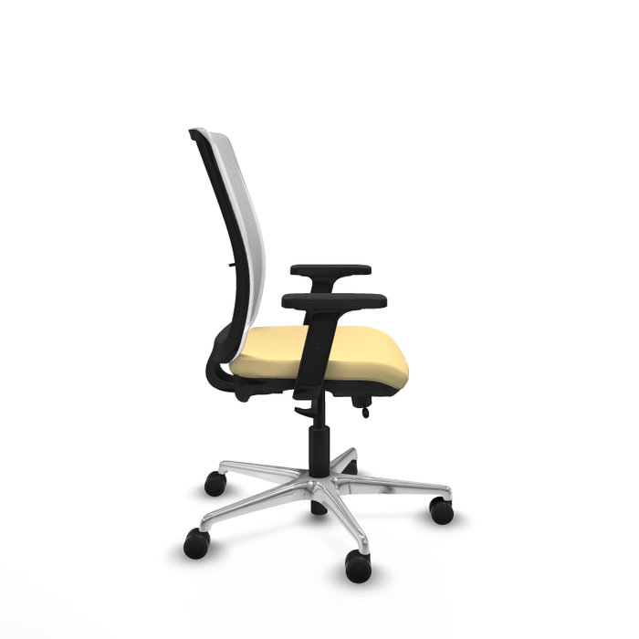 PIQUERAS Y CRESPO Silla de oficina Haches con mecanismo Sincro/Traslack, Crema y Blanco PIQUERAS Y CRESPO Silla de oficina Haches con mecanismo Sincro/Traslack, Crema y Blanco