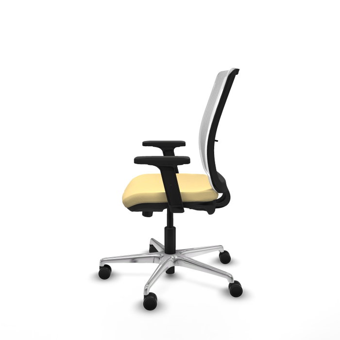 PIQUERAS Y CRESPO Silla de oficina Haches con mecanismo Sincro/Traslack, Crema y Blanco PIQUERAS Y CRESPO Silla de oficina Haches con mecanismo Sincro/Traslack, Crema y Blanco