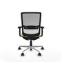 PIQUERAS Y CRESPO Silla de oficina Haches con mecanismo Sincro/Traslack, Crema y Blanco