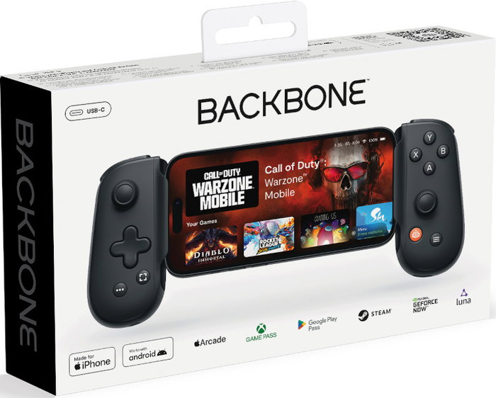 Backbone One V2 con USB-C para iPhone y Android - Negro Backbone One V2 con USB-C para iPhone y Android - Negro