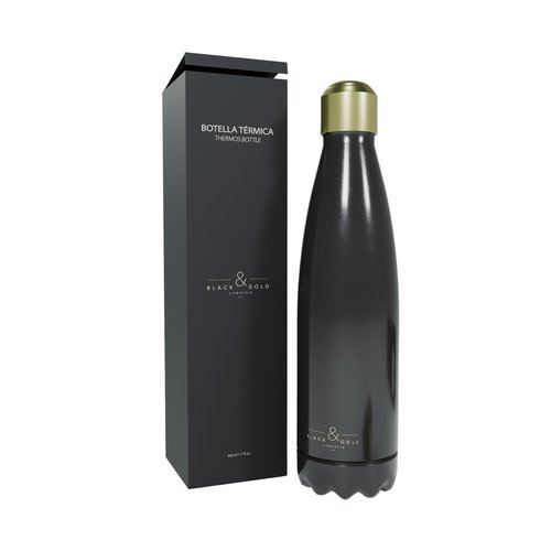 DOHE Botella Isotérmica Black&Gold 500ml Negro DOHE Botella Isotérmica Black&Gold 500ml Negro