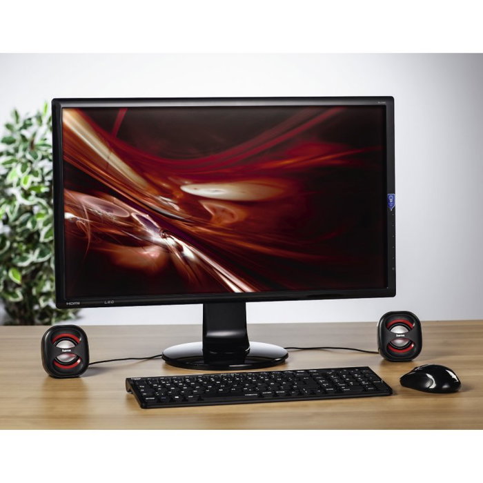 Hama Altavoces PC Sonic Mobil 183, 2.0, Conexión USB y 3.5 mm, Negro Hama Altavoces PC Sonic Mobil 183, 2.0, Conexión USB y 3.5 mm, Negro