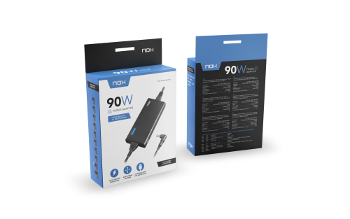 Nox NXPWR90NB Cargador Universal 90W con 10 Conectores y USB Nox NXPWR90NB Cargador Universal 90W con 10 Conectores y USB