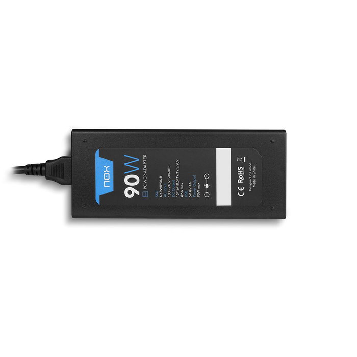 Nox NXPWR90NB Cargador Universal 90W con 10 Conectores y USB Nox NXPWR90NB Cargador Universal 90W con 10 Conectores y USB