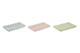 DKD Home Decor Bandeja de Decoración MDF Decapé Surtida 19x12x2 cm