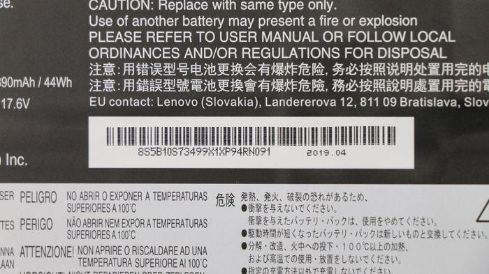 Lenovo Batería de Ion-Litio 4 celdas 45 WHr 15.36V para Thinkbook 13S/14S-IML Lenovo Batería de Ion-Litio 4 celdas 45 WHr 15.36V para Thinkbook 13S/14S-IML