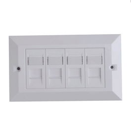 Lanview Placa Frontal CAT6 4 Puertos Tipo UK 146x86mm