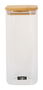 Quttin Tarro Cuadrado de Boro con Tapa de Bambú 8 x 21 cm (1000ml) (12 Unidades)