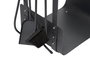 DKD Home Decor Set de 4 Leñeras de Acero y Pino Negro y Natural 11x2,5x57 cm