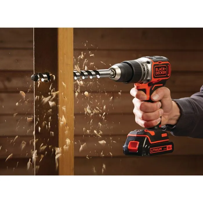Black + Decker Taladro Percutor BL188ME2SA-QW 18 V con 2 Baterías y 50 Accesorios