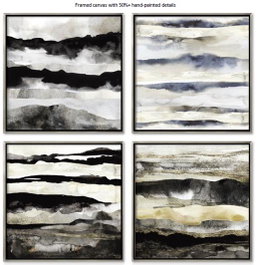 DKD Home Decor Cuadro Lienzo Abstracto Pack de 4