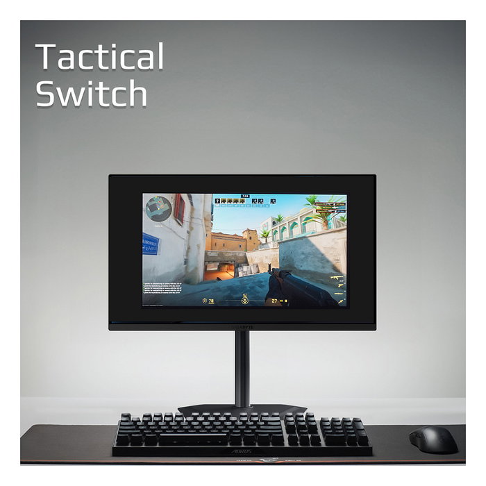 GIGABYTE MO27Q2 Monitor Gaming OLED 27" QHD 2560x1440, 240Hz, 0.03ms, HDR True Black 400, AMD FreeSync Premium Pro, HDMI 2.1, DisplayPort 1.4, 99% DCI-P3, Altavoces