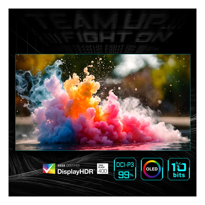 GIGABYTE MO27Q2 Monitor Gaming OLED 27" QHD 2560x1440, 240Hz, 0.03ms, HDR True Black 400, AMD FreeSync Premium Pro, HDMI 2.1, DisplayPort 1.4, 99% DCI-P3, Altavoces