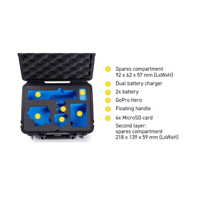 B&W action.case PP.66 amarillo para GoPro Hero 9-13