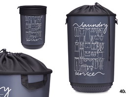 Kipit Pongotodo Plástico 40L con Cierre Tela Laundry 34x52.5x34 cm (Set de 4)