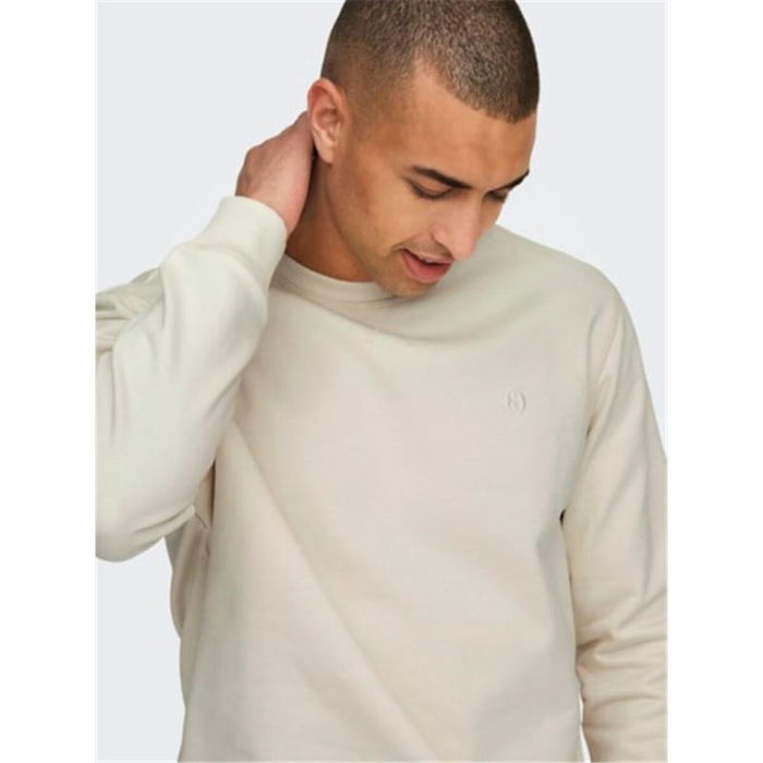 Sudadera sin Capucha Hombre Only & Sons Onsdan Unshed Reg Crew Neck Blanco Sudadera sin Capucha Hombre Only & Sons Onsdan Unshed Reg Crew Neck Blanco
