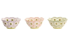 DKD Home Decor Bandeja Vaciabolsillos de Cerámica Surtido de 3 Colores