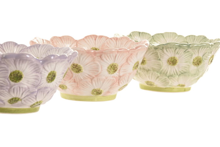DKD Home Decor Bandeja Vaciabolsillos de Cerámica Surtido de 3 Colores
