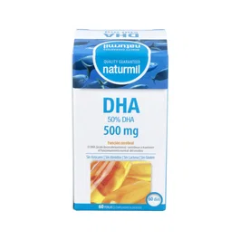 Dietmed DHA 500mg 60 Perlas - Ácido Docosahexaenoico Omega 3 con Vitamina E - Complemento Alimenticio para Visión y Corazón