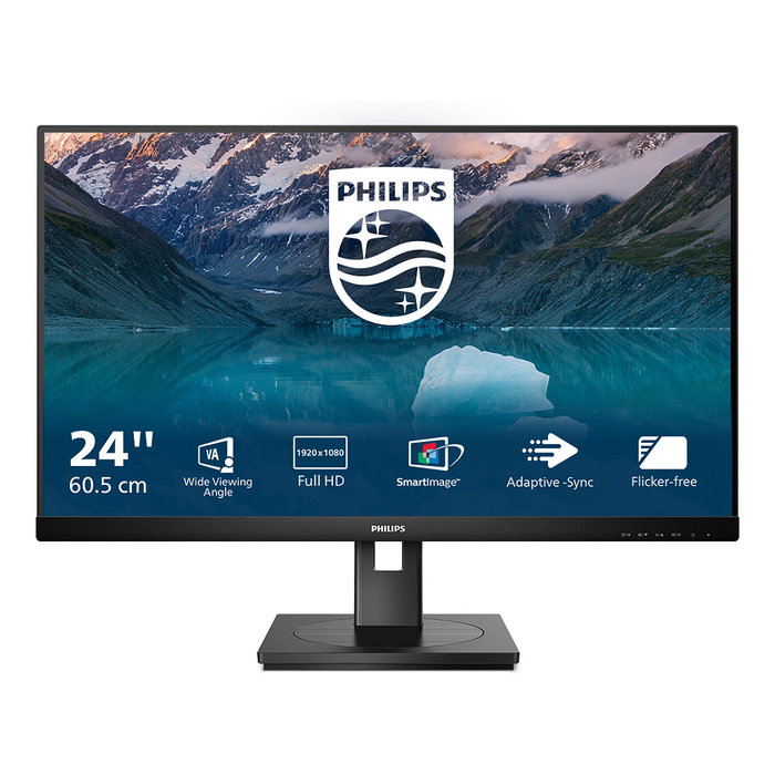 Philips 242S9JML Monitor 24" Full HD 1920x1080 VA 75Hz, HDMI, DisplayPort, USB Hub, Altavoces, Soporte Ajustable VESA 100x100, SmartImage Philips 242S9JML Monitor 24" Full HD 1920x1080 VA 75Hz, HDMI, DisplayPort, USB Hub, Altavoces, Soporte Ajustable VESA 100x100, SmartImage