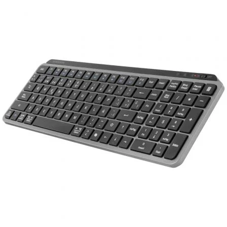 Mars Gaming MK-SILENKEYS Teclado Inalámbrico Compacto Silencioso, Bluetooth 5.1 Dual + 2.4GPRO, Tecla Copilot AI, Batería 200h, Layout PC/Mac, Negro