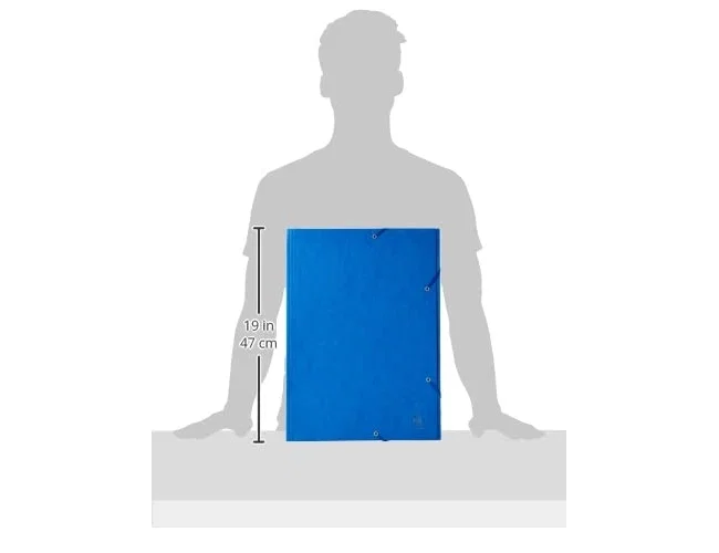 Exacompta Carpeta de Tres Solapas con Gomas Azul DIN A3