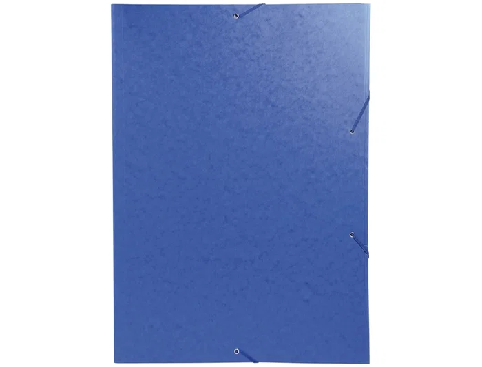 Exacompta Carpeta Gomas Simil-Prespán Tres Solapas DIN A3 Azul