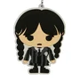 Wednesday Miércoles Llavero Chibi Miércoles Negro PVC con Anilla y Gancho Metálico