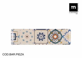 La Mediterranea Fuente Rectangular Lore Elite Brillo 30x8x2 cm