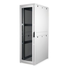 ROLINE 26.21.0163 - Rack Servidor 42U (42HE) Profesional 19", 600x1000 mm, Gris, Patas Ajustables, 1000 kg Carga, Puertas Plexiglas/Extr
