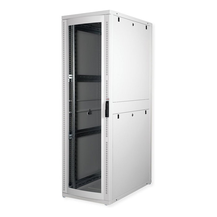 ROLINE 26.21.0163 - Rack Servidor 42U (42HE) Profesional 19", 600x1000 mm, Gris, Patas Ajustables, 1000 kg Carga, Puertas Plexiglas/Extr ROLINE 26.21.0163 - Rack Servidor 42U (42HE) Profesional 19", 600x1000 mm, Gris, Patas Ajustables, 1000 kg Carga, Puertas Plexiglas/Extr