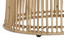 DKD Home Decor Mesita Auxiliar Balines Natural Ratan y Acero 43 x 50 x 43 cm