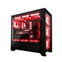 Coolbox GE-2000 DualView Torre PC Gaming ATX Negro con 4 Ventiladores ARGB, Cristal Templado, Compatible con Gráficas 395mm y Refrigeración Líquida 360mm