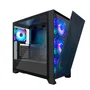 Coolbox GE-2000 DualView Torre PC Gaming ATX Negro con 4 Ventiladores ARGB, Cristal Templado, Compatible con Gráficas 395mm y Refrigeración Líquida 360mm