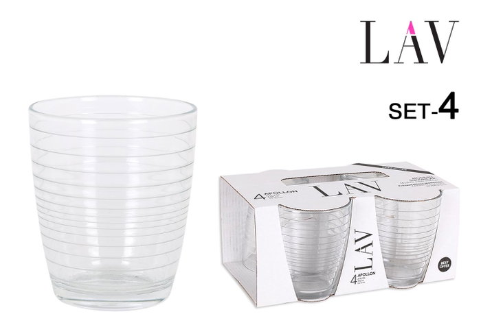 LAV Set de 4 Vasos Apollon Best Offer 340 cc
