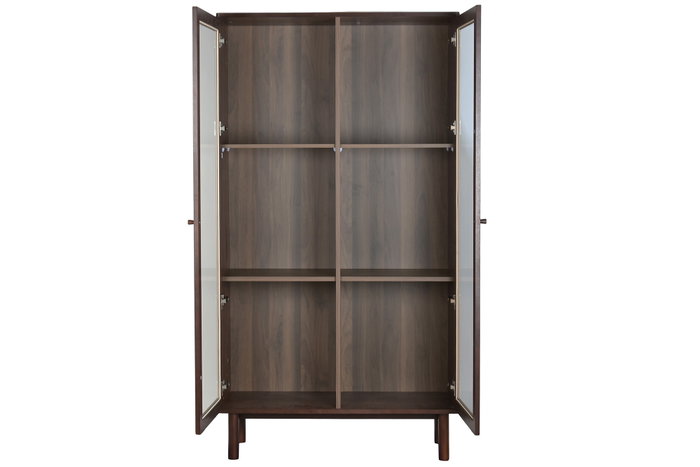 DKD Home Decor Vitrina Kith Moderno Cristal y MDF 40 x 183 x 100 cm DKD Home Decor Vitrina Kith Moderno Cristal y MDF 40 x 183 x 100 cm