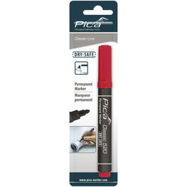 Pica Marcador Permanente Punta Redonda 1-4mm Rojo