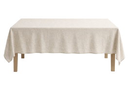 DKD Home Decor Mantel Antimanchas Algodón Reciclado 135x135 Crudo