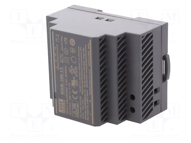 MEAN WELL HDR-100-12 Alimentador de impulso 85W 12VDC