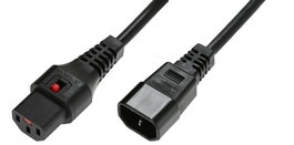 MicroConnect Cable de Alimentación C13 IEC Lock - C14 Negro 1.5m PC1003
