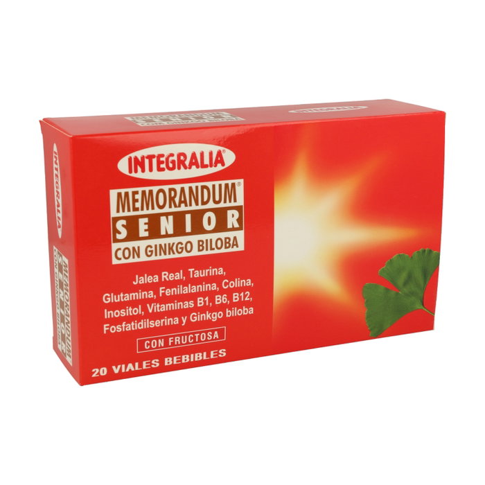 Integralia Memorandum Senior 20 Ampollas - Jalea Real y Ginkgo Biloba Integralia Memorandum Senior 20 Ampollas - Jalea Real y Ginkgo Biloba