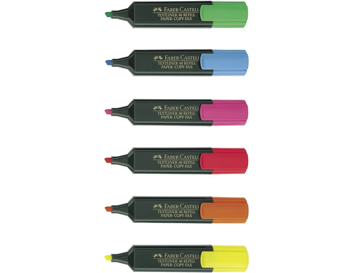 Faber Castell Textliner 48 Marcador Fluorescente Rojo (Set de 10)