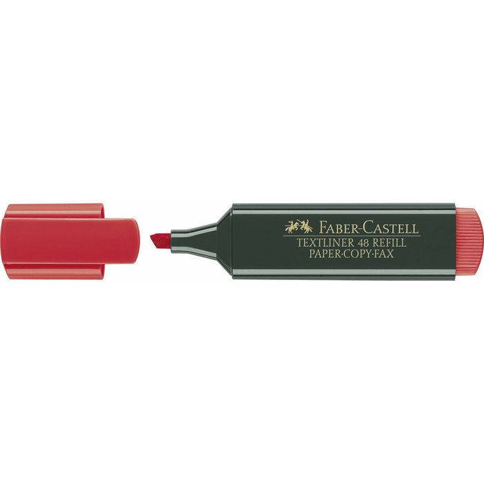 Faber Castell Textliner 48 Marcador Fluorescente Rojo (Set de 10)