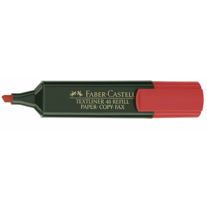 Faber Castell Textliner 48 Marcador Fluorescente Rojo (Set de 10)