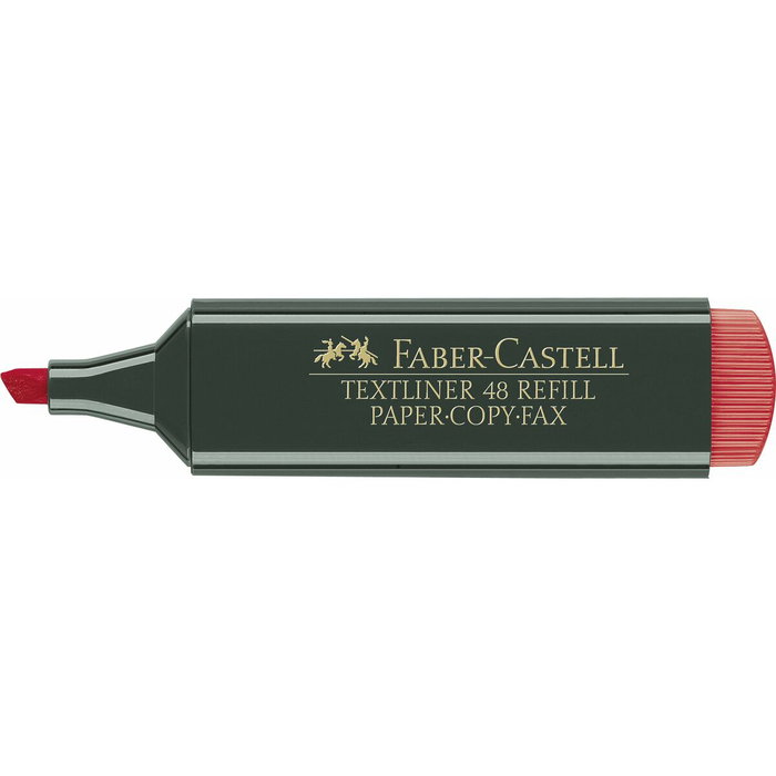 Faber Castell Textliner 48 Marcador Fluorescente Rojo (Set de 10)