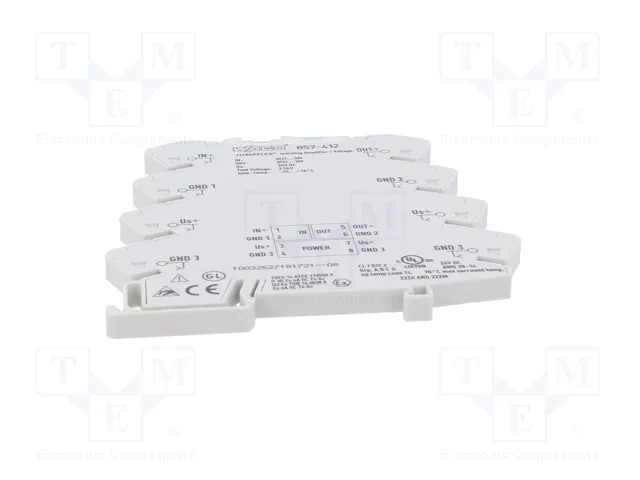 WAGO Transductor separador de señal y amplificador para raíl DIN