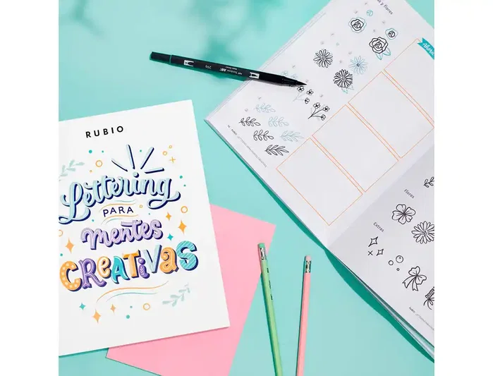 Rubio Cuaderno Lettering para Mentes Creativas Caligrafías 11x264x204 mm