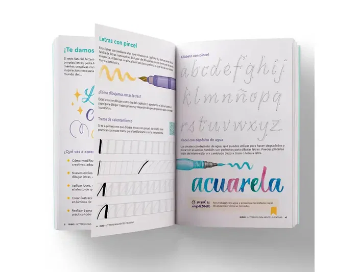 Rubio Cuaderno Lettering para Mentes Creativas Caligrafías 11x264x204 mm