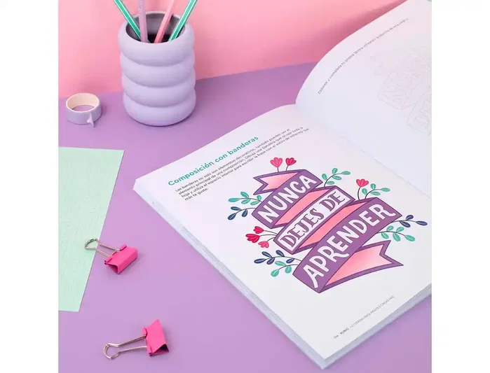 Rubio Cuaderno Lettering para Mentes Creativas Caligrafías 11x264x204 mm